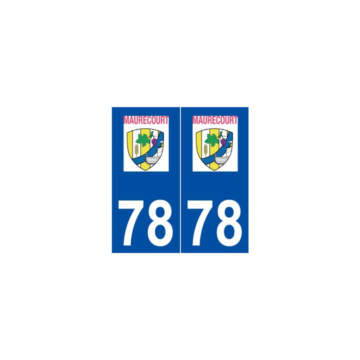 78 Maurecourt logo autocollant plaque stickers ville
