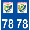 78 Maurecourt logo autocollant plaque stickers ville