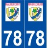 78 Maurecourt logo autocollant plaque stickers ville
