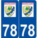 78 Maurecourt logo autocollant plaque stickers ville
