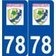 78 Maurecourt logo autocollant plaque stickers ville