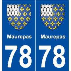 78 Maurepas blason autocollant plaque stickers ville