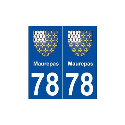 78 Maurepas blason autocollant plaque stickers ville