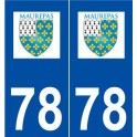 78 Maurepas logo autocollant plaque stickers ville