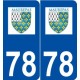 78 Maurepas logo autocollant plaque stickers ville