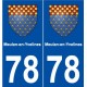 78 Meulan-en-Yvelines  blason autocollant plaque stickers ville