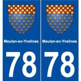78 Meulan-en-Yvelines  blason autocollant plaque stickers ville