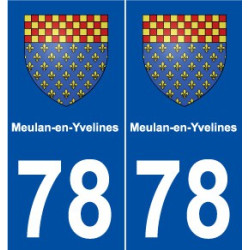 78 Meulan-en-Yvelines  blason autocollant plaque stickers ville