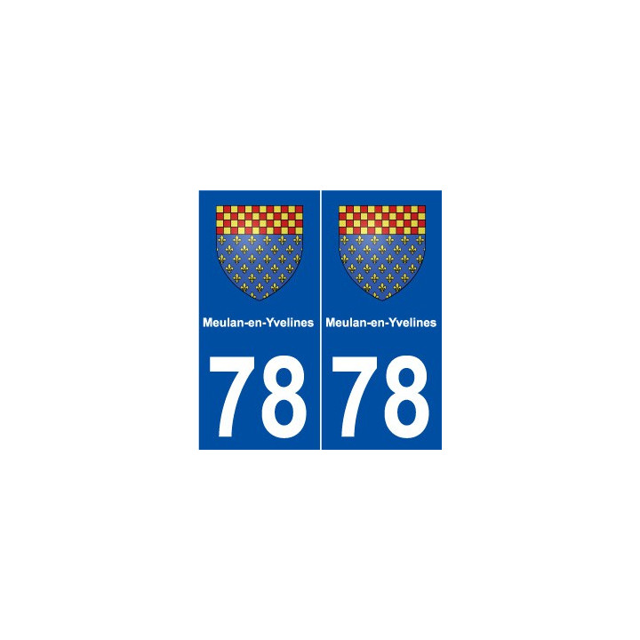 78 Meulan-en-Yvelines  blason autocollant plaque stickers ville