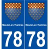 78 Meulan-en-Yvelines  blason autocollant plaque stickers ville
