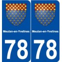 78 Meulan-en-Yvelines  blason autocollant plaque stickers ville