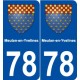 78 Meulan-en-Yvelines  blason autocollant plaque stickers ville