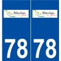 78 Meulan-en-Yvelines logo autocollant plaque stickers ville