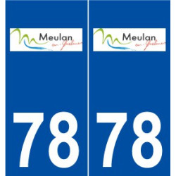 78 Meulan-en-Yvelines logo autocollant plaque stickers ville