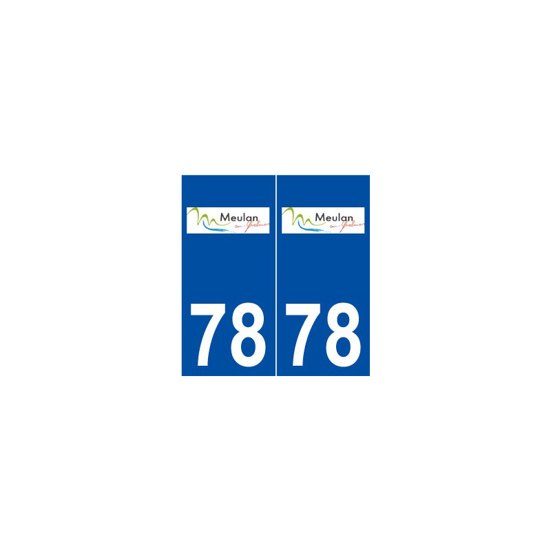 78 Meulan-en-Yvelines logo autocollant plaque stickers ville