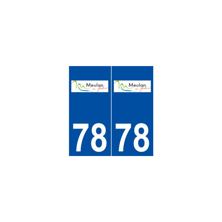78 Meulan-en-Yvelines logo autocollant plaque stickers ville