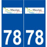 78 Meulan-en-Yvelines logo autocollant plaque stickers ville