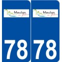 78 Meulan-en-Yvelines logo autocollant plaque stickers ville