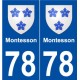 78 Montesson blason autocollant plaque stickers ville