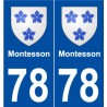 78 Montesson blason autocollant plaque stickers ville
