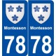 78 Montesson blason autocollant plaque stickers ville