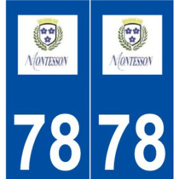78 Montesson logo autocollant plaque stickers ville