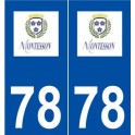 78 Montesson logo autocollant plaque stickers ville