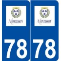 78 Montesson logo autocollant plaque stickers ville