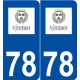 78 Montesson logo autocollant plaque stickers ville