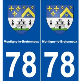 78 Montigny-le-Bretonneux blason autocollant plaque stickers ville
