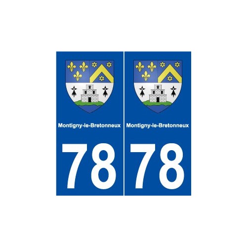 78 Montigny-le-Bretonneux blason autocollant plaque stickers ville