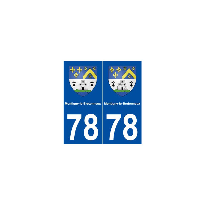 78 Montigny-le-Bretonneux blason autocollant plaque stickers ville