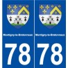 78 Montigny-le-Bretonneux blason autocollant plaque stickers ville