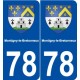 78 Montigny-le-Bretonneux blason autocollant plaque stickers ville