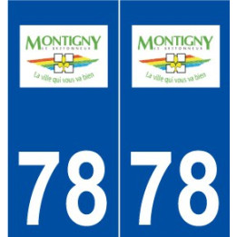 78 Montigny-le-Bretonneux logo autocollant plaque stickers ville