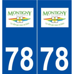 78 Montigny-le-Bretonneux logo autocollant plaque stickers ville