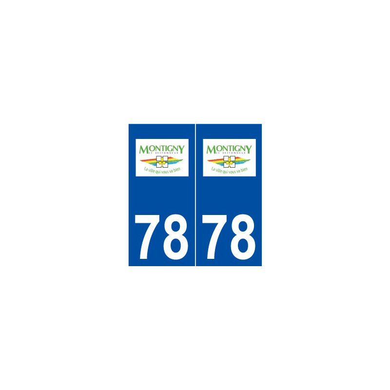 78 Montigny-le-Bretonneux logo autocollant plaque stickers ville