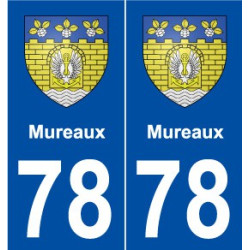 78 Mureaux blason autocollant plaque stickers ville