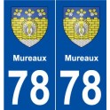 78 Mureaux blason autocollant plaque stickers ville