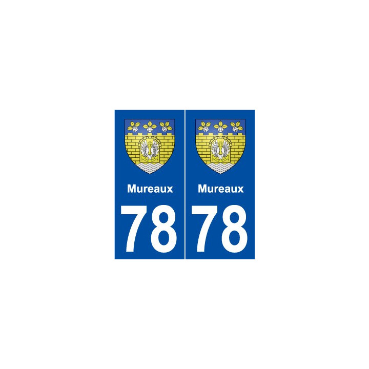 78 Mureaux blason autocollant plaque stickers ville