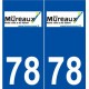 78 Mureaux logo autocollant plaque stickers ville