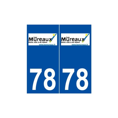 78 Mureaux logo autocollant plaque stickers ville
