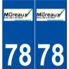 78 Mureaux logo autocollant plaque stickers ville