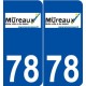 78 Mureaux logo autocollant plaque stickers ville