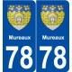 78 Mureaux blason autocollant plaque stickers ville