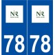 78 Noisy-le-Roi logo autocollant plaque stickers ville