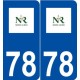78 Noisy-le-Roi logo autocollant plaque stickers ville