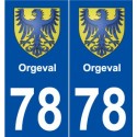 78 Orgeval blason autocollant plaque stickers ville
