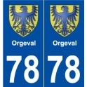 78 Orgeval blason autocollant plaque stickers ville