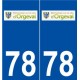 78 Orgeval logo autocollant plaque stickers ville